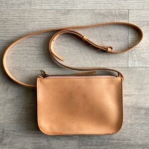 Madewell “The Simple” Tan Leather Crossbody Bag
